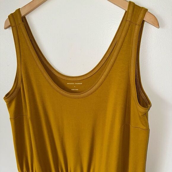 Universal Standard Women’s *Altered Superfine French Terry Jumpsuit in Mustard Y - Picture 5 of 16